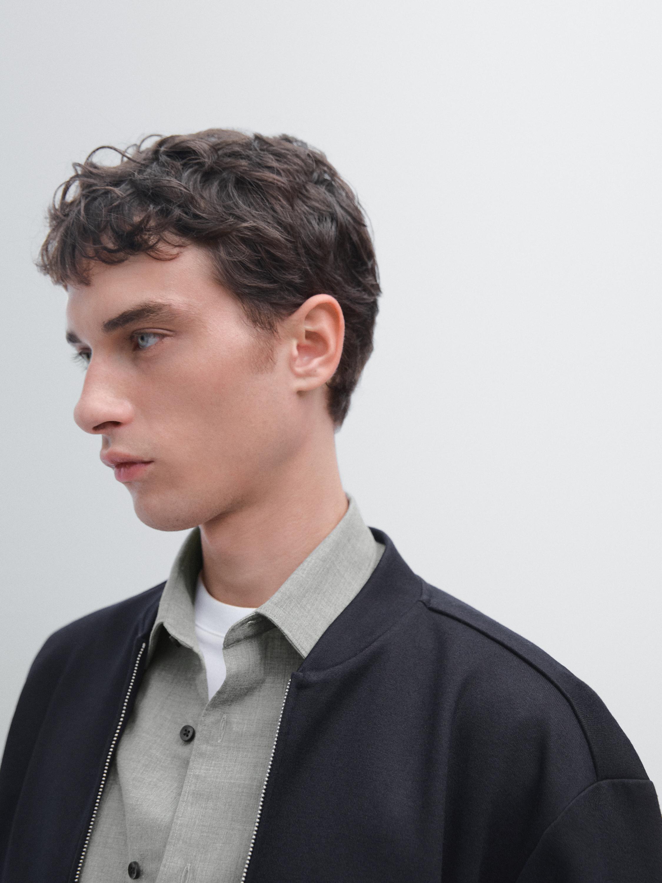 Zip-up bomber jacket